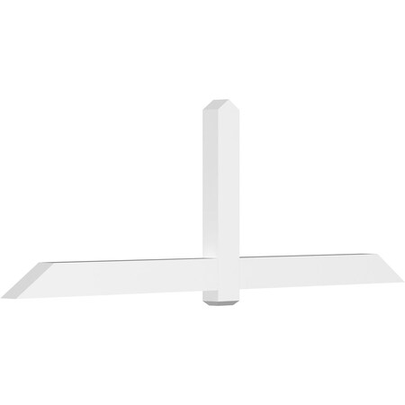 Ekena Millwork Eugene Architectural Grade PVC Gable Bracket, 108"W x 36"H x 4"D x 6"F, 8/12 Pitch GBP108X36X0406EUG00